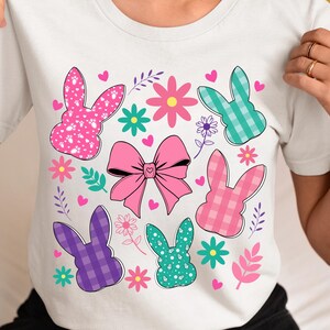 Boho Osterhase Png, Boho Ostern Png, Ostern Christ Png, Ostern Shirt SVG, Kokette Ostern Schleife, Boho Blumen Png, Ostermädchen Png