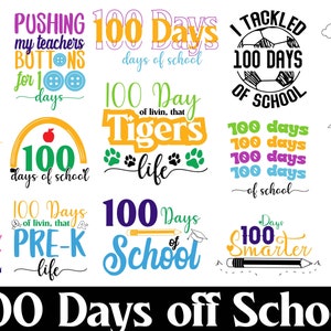 100 giorni di scuola, primo giorno di scuola Svg Bundle, Back School Svg Bundle, materiale scolastico Svg Bundle, Svg Bundle Ritorno a scuola
