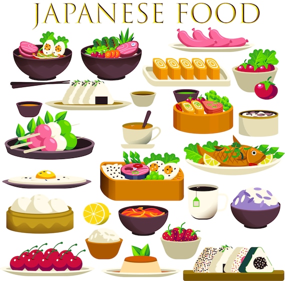 Japanese Food Clipart Kawaii Japan Dessert Clip Art Junk - Etsy