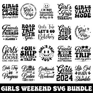 Viaje de fin de semana de chicas SVG, camisetas de viaje de chicas, paquete SVG de viaje de chicas, SVG de vacaciones, paquete SVG divertido, paquete SVG de viaje, camiseta SVG de crucero