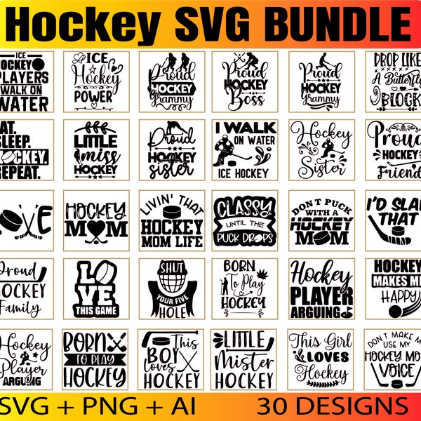 Hockey Svg Bundle, Funny Hockey Quotes, Hockey Mom Svg, Hockey Stick Svg, Svg Files For Cricut, Hockey Shirt Svg, Ice Hockey Svg