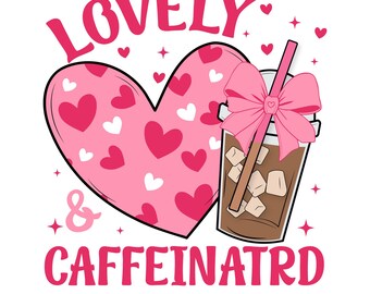 Valentine's Day Coffee SVG, Coquette PNG (Digital Download)