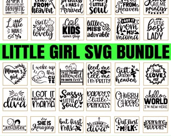 Baby Girl SVG Bundle: Princess, Shower, Newborn (SVG, PNG)