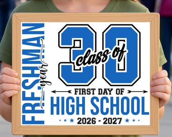 First Day of Senior Year Printable Sign, Class of 2026-2027 (Digital Download)