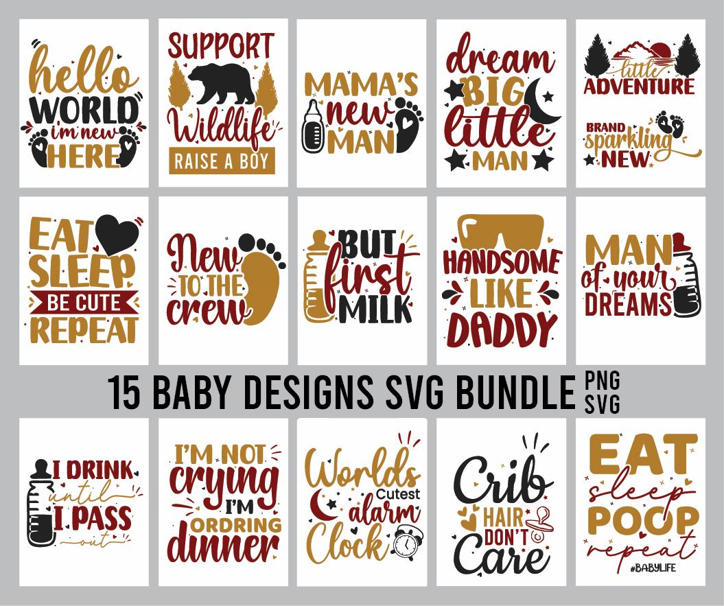 Cute Baby Svg Bundle, Baby Boy Svg Bundle, Baby Girl Svg Bundle, Newborn Svg Bundle, Baby Quote Bundle, Baby Saying Svg Cut File