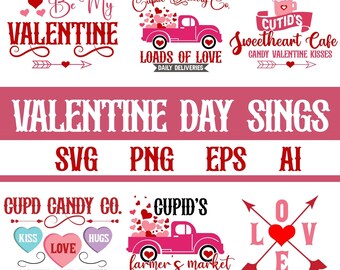 Farmhouse Valentine Sign SVG Bundle: Rustic Decor Cut Files (Commercial Use)