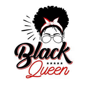 Black Queen Svg, Black Woman Svg, Afro Woman Svg, African American Svg, Afro Queen Svg, Svg-bestanden voor Cricut, Black Girl Svg, Afro Girl Svg