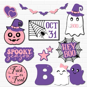 Halloween Tiered Tray Svg, Witch Tier Tray Svg, Halloween Tiered Tray Decor, Spooky Season Svg, Glowforge Svg File, Halloween Sign Svg