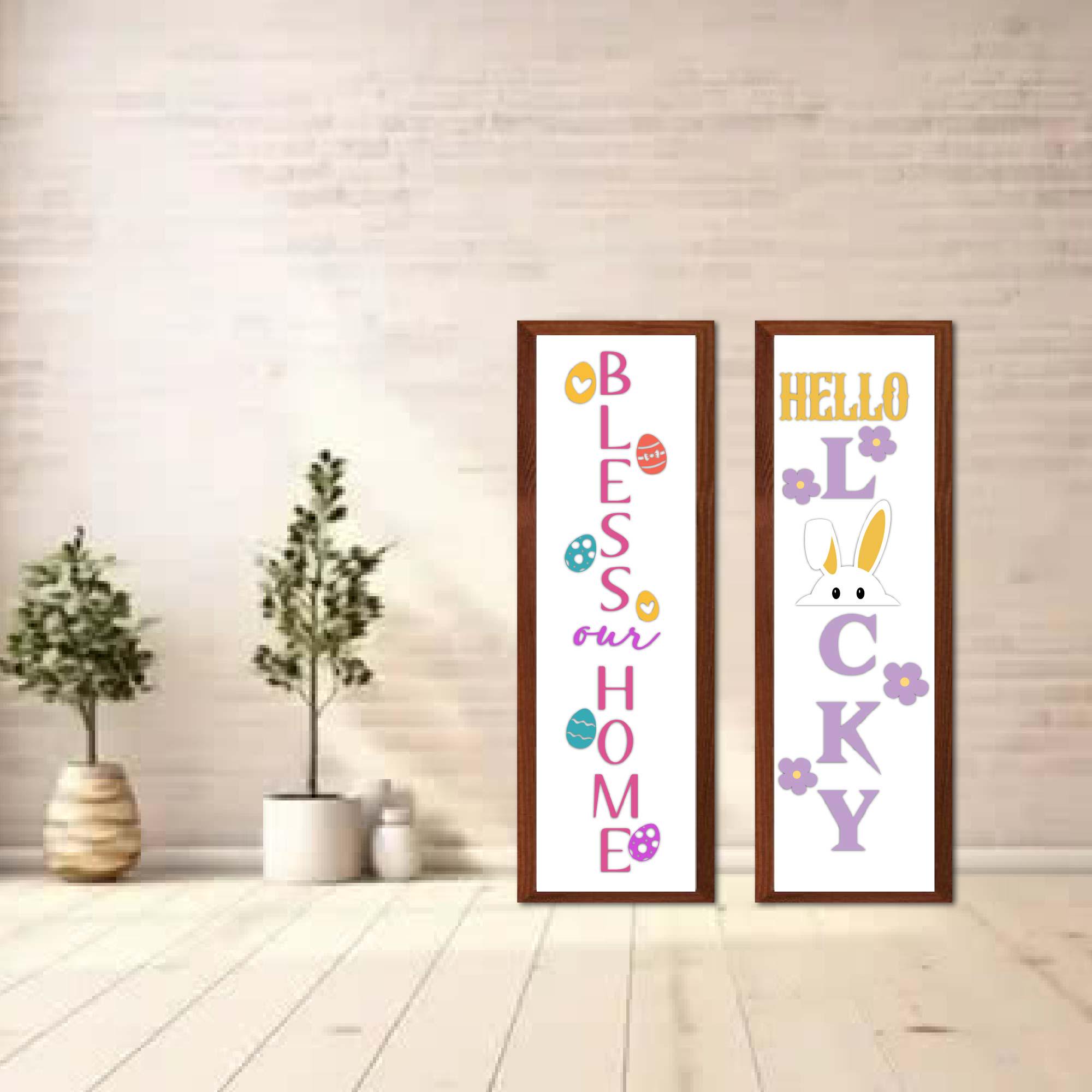 Easter Porch Sign SVG Bundle, Spring Welcome Designs (digital Files) - Etsy