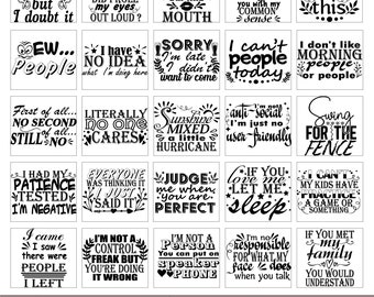 Sassy SVG Bundle: Sarcastic Quotes, Adult Humor (Digital Download)