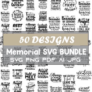 Erinnerungs-Svg-Bundle, Gedenkstätte-Zitate-Svg, Ruhe in Frieden, liebevolle Erinnerung, Himmel, Trauer svg - Tod svg - Sympathie svg, Remenemory svg