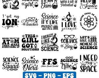 Science SVG Bundle, Teacher Classroom Decor, Scientist Gift (svg, png, eps)