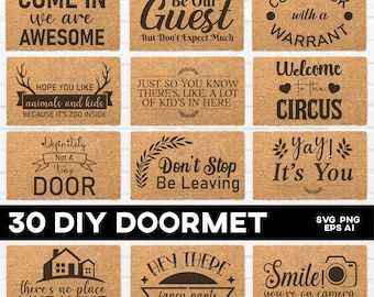 Funny Doormat Quotes SVG Bundle: Welcome Home Sign (Digital Download)