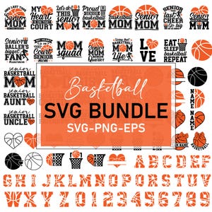 Basketball SVG Bundle, Basketball Zitate SVG, Basketball Shirt svg, Basketball Schnittdateien PNG, Basketball Nummer und Alphabet Png