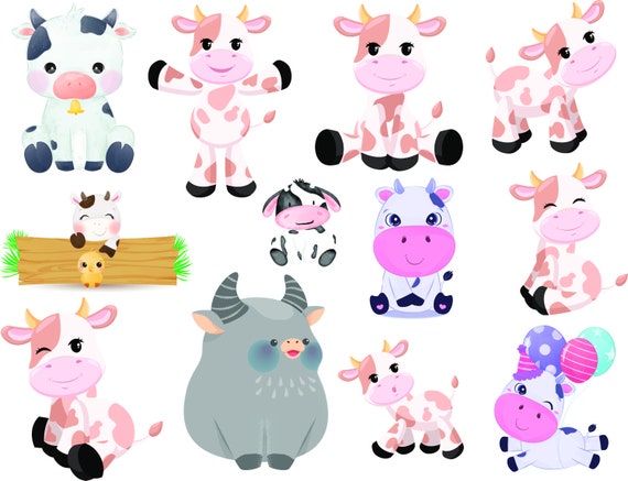 Cute Cows Clipart Bundle Toddler Cow Svg Farms Animal Cow - Etsy Australia Cute Cows Clipart Bundle Toddler Cow Svg Farms Animal Cow - Etsy Australia