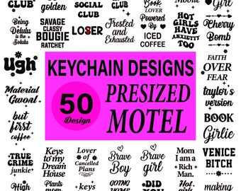 Keychain Svg Bundle, Svg Bundles For Keychain, Keychain Quotes Svg, Retro Keychain Svg, Funny Keychain Svg, Hotel Keychain Svg File