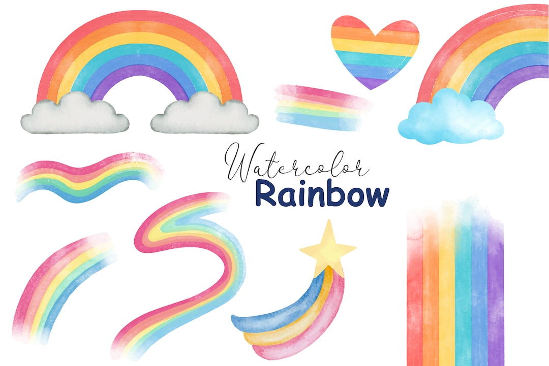 Rainbow SVG Bundle: Boho Clipart, Pastel Designs (digital Download ...