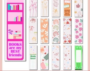 Paquete SVG de marcapáginas florales, archivos cortados con láser (descarga digital)