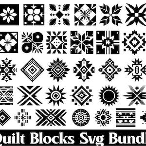 Couette blocs Svg, ensemble de courtepointe Svg, motifs géométriques SVG, Svg de courtepointe pour ferme, blocs de courtepointe noir et blanc, fichier de blocs de courtepointe de grange