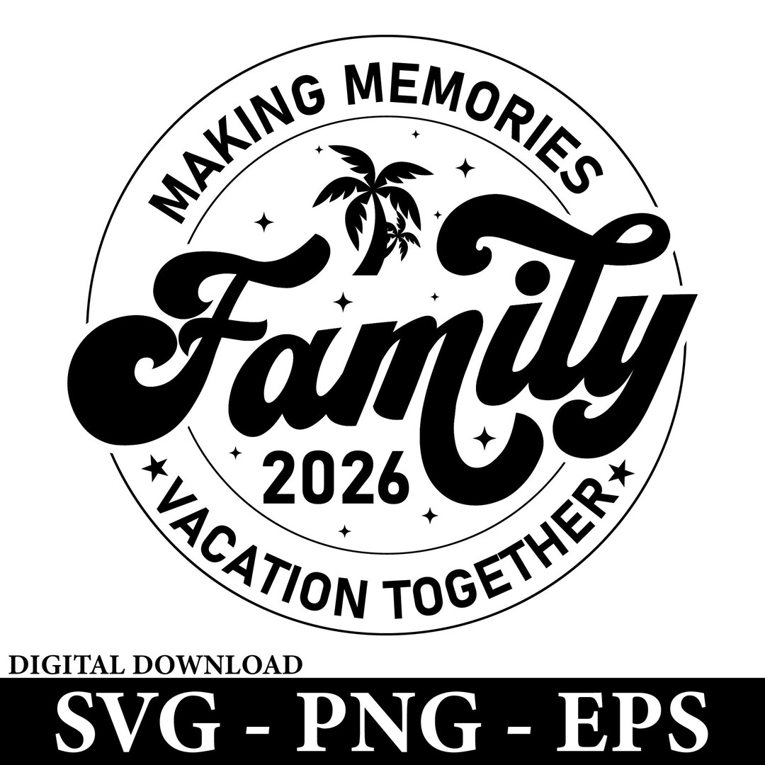 Family Trip 2026 SVG: Beach Trip Vacation Shirt PNG Design (digital ...