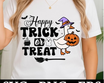 Retro Halloween Trick or Treat PNG: Spooky Season Sublimation Design (Digital Download