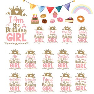 aniversário svg, Feliz Aniversário SVG, conjunto de festa de aniversário svg, Aniversariante Svg, Mamãe da Aniversariante Download instantâneo PNG