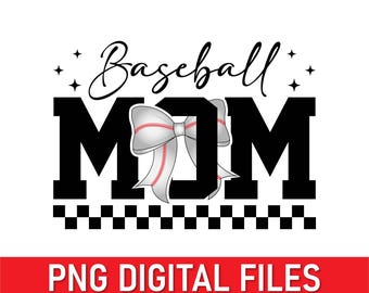Baseball Mom SVG PNG: Coquette Bow Design, Cricut Cut Files