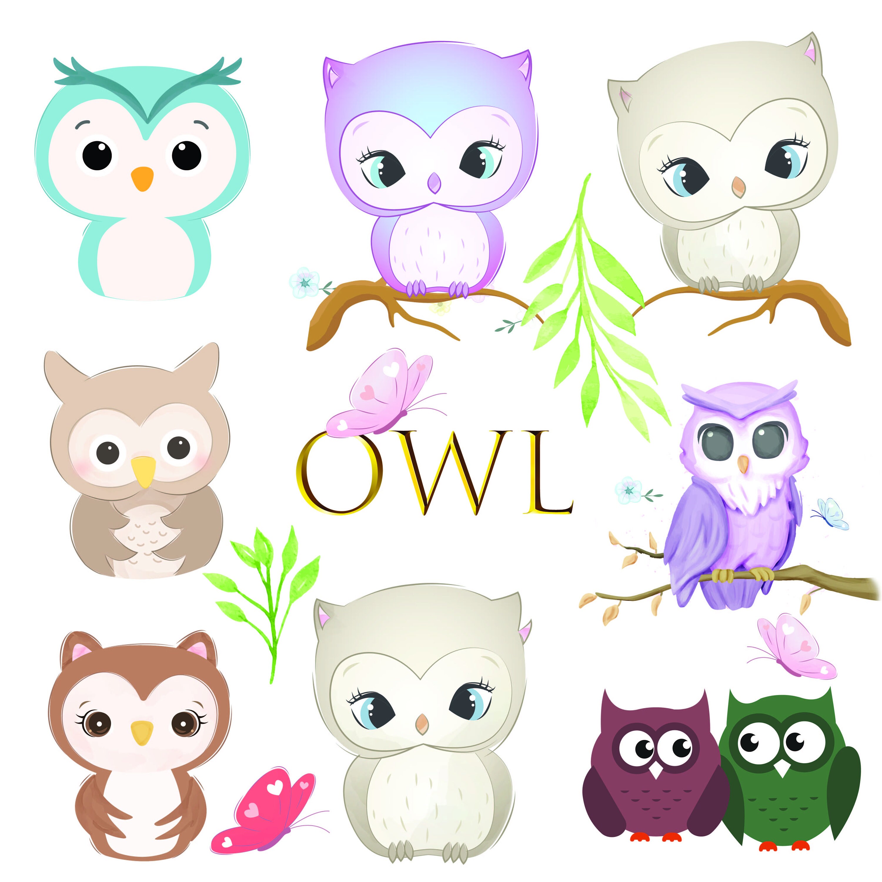 Cute Owl Clipart Png, Owl Svg Bundle, Cute Owl Illustration, Cute Owl Png,  Cute Baby Owl, Cute Owl Stickers, Digital Download - Etsy Finland