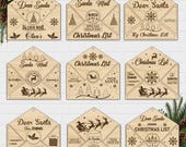 Santa Letter SVG Laser Cut File: Christmas Ornament (Digital Download)