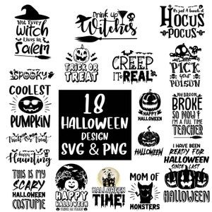 Halloween Svg Bundle, Halloween Clipart, Halloween Shirt Svg, Happy Halloween Svg, Spooky Season Svg, Funny Halloween Svg, Cute Ghost Svg