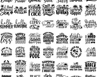 Summer Beach Life SVG Bundle: Shirt Designs (Digital Download)