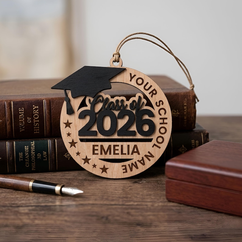 Personalized Class of 2026 Graduation Ornament SVG Bundle (laser Cut ...