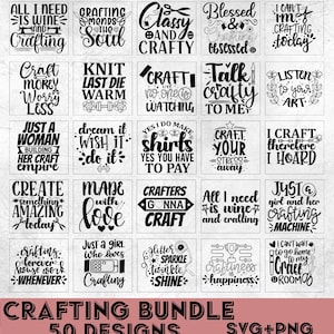 Crafting Quotes svg, Crafting svg bundel, crafter svg, crafty T-shirt svg, ambachtelijke kamer svg, grappig ambacht gesneden bestand voor Cricut silhouet