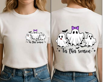 幽霊家族のSVG、不気味なハロウィーンのクリップアート（デジタルダウンロード）