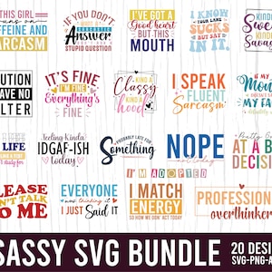 Funny Quote Svg File, Sarcasm Svg Bundle, Sarcastic Svg PNG, Funny Svg Bundle, Sarcastic Quotes Svg Files, Funny Quotes Svg Cricut