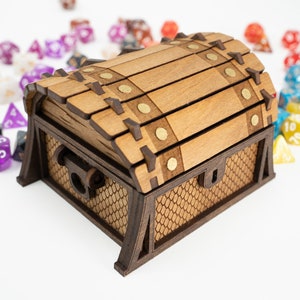 Laser cut files - Treasure Chest SVG, laser cut box template, box svg, glowforge files, includes 3mm, 1/8inch, 3.6mm, 4mm, 4.5mm, 5mm