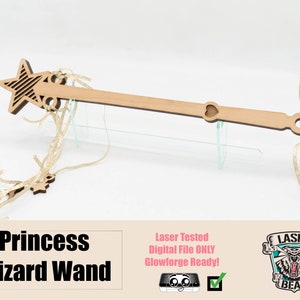 Fairy Wand SVG | Princess Wand – Laser Cutting | Glowforge Files | Wand SVG | Laser Cut Files