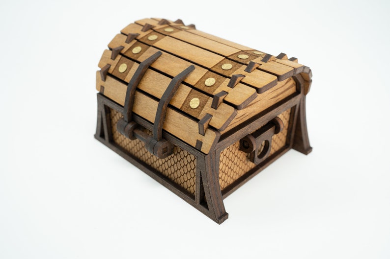 Treasure Box Design Laser Cut Files Treasure Chest SVG, Laser Cut Box Template, Box Svg ...