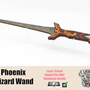 Phoenix Wand – Laser Cutting | Glowforge Files | Wand SVG