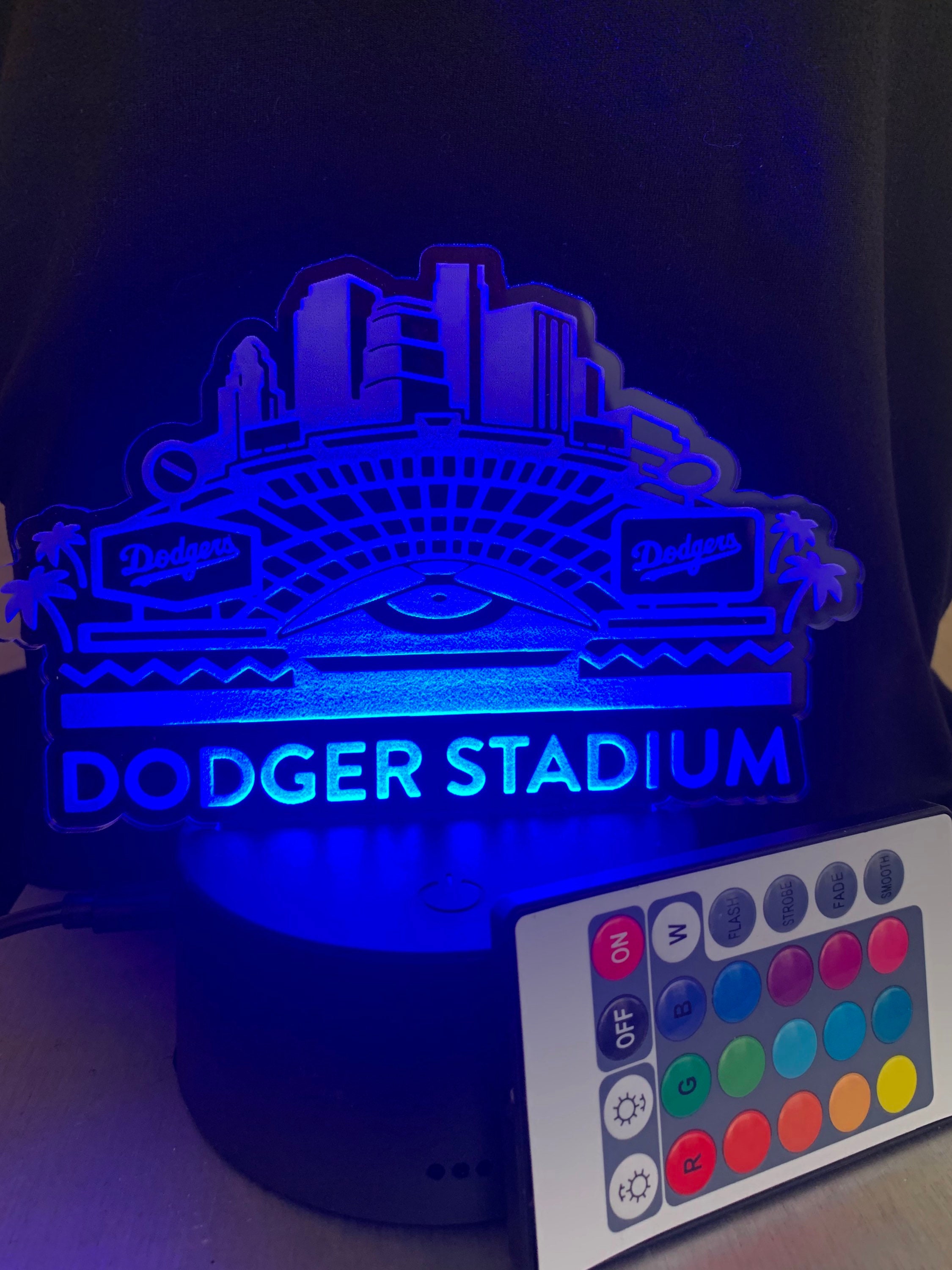 LA Dodgers Night Light LED Plastic Plug-In Nightlight/Lamp 