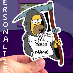 Personalized Death Homer Sticker
