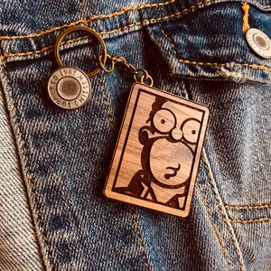 Homer Walnut Keychain