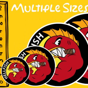 Fighting Hellfish Sticker - Etsy
