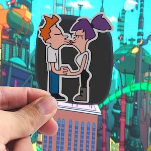 Fry n Leela Kiss Vinyl Sticker