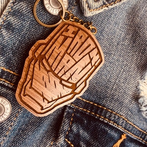 XL (Walnut) Iron Keychain