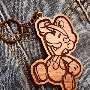 Tiny “Luigi” Walnut Keychain