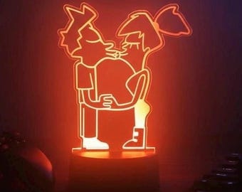 Futurama Fry & Leela Holophonor LED Lamp – Sci-Fi Night Light
