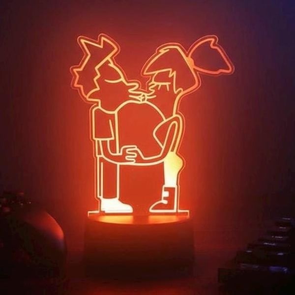 Futurama Fry & Leela Holophonor LED Lamp – Sci-Fi Night Light