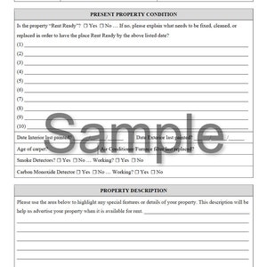 Owner, Property, & Tenant, Information Worksheet: Property Management ...