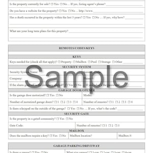Owner, Property, & Tenant, Information Worksheet: Property Management ...